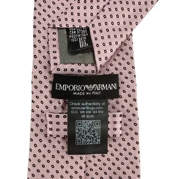 EMPORIO ARMANI Silk Tie in Pink